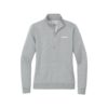900 Global Nike Ladies Club Fleece Sleeve Swoosh 1/2-Zip Pullover, Dark Heather Grey