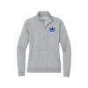 Brunswick Nike Ladies Club Fleece Sleeve Swoosh 1/2-Zip Pullover, Dark Heather Grey