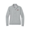 Columbia 300 Nike Ladies Club Fleece Sleeve Swoosh 1/2-Zip Pullover, Dark Heather Grey