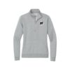 DV8 Nike Ladies Club Fleece Sleeve Swoosh 1/2-Zip Pullover, Dark Heather Grey