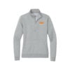 Motiv Nike Ladies Club Fleece Sleeve Swoosh 1/2-Zip Pullover, Dark Heather Grey