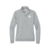 Roto Grip Nike Ladies Club Fleece Sleeve Swoosh 1/2-Zip Pullover, Dark Heather Grey