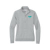 Storm Nike Ladies Club Fleece Sleeve Swoosh 1/2-Zip Pullover, Dark Heather Grey