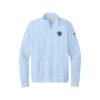 12Bagger Nike Ladies Club Fleece Sleeve Swoosh 1/2-Zip Pullover, Hydrogen Blue