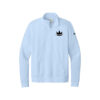 Brunswick Nike Ladies Club Fleece Sleeve Swoosh 1/2-Zip Pullover, Hydrogen Blue
