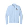 DV8 Nike Ladies Club Fleece Sleeve Swoosh 1/2-Zip Pullover, Hydrogen Blue