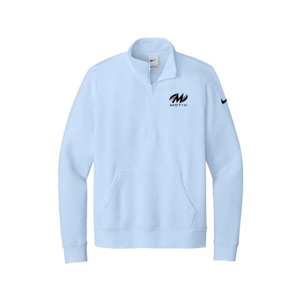 Motiv Nike Ladies Club Fleece Sleeve Swoosh 1/2-Zip Pullover, Hydrogen Blue