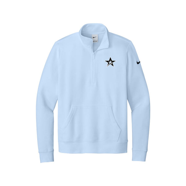 Roto Grip Nike Ladies Club Fleece Sleeve Swoosh 1/2-Zip Pullover, Hydrogen Blue