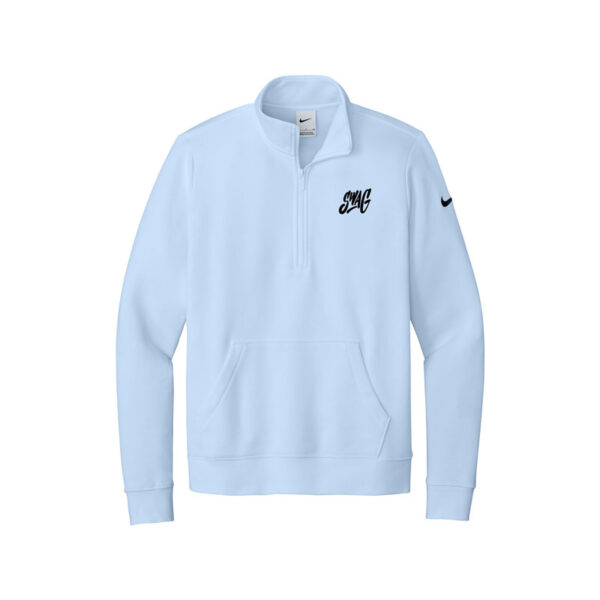 Swag Nike Ladies Club Fleece Sleeve Swoosh 1/2-Zip Pullover, Hydrogen Blue