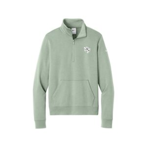 12Bagger Nike Ladies Club Fleece Sleeve Swoosh 1/2-Zip Pullover, Jade Horizon