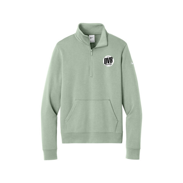 DV8 Nike Ladies Club Fleece Sleeve Swoosh 1/2-Zip Pullover, Jade Horizon