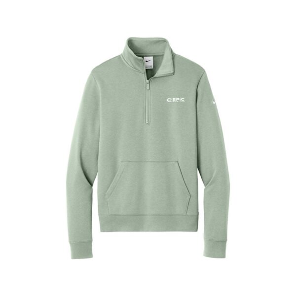 Epic Nike Ladies Club Fleece Sleeve Swoosh 1/2-Zip Pullover, Jade Horizon