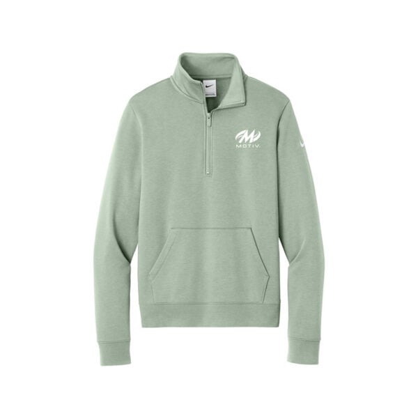 Motiv Nike Ladies Club Fleece Sleeve Swoosh 1/2-Zip Pullover, Jade Horizon
