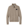 Brunswick Nike Ladies Club Fleece Sleeve Swoosh 1/2-Zip Pullover, Khaki