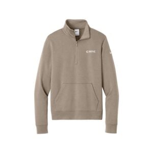 Epic Nike Ladies Club Fleece Sleeve Swoosh 1/2-Zip Pullover, Khaki