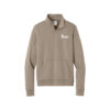 Track Nike Ladies Club Fleece Sleeve Swoosh 1/2-Zip Pullover, Khaki