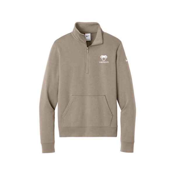 Motiv Venom Nike Ladies Club Fleece Sleeve Swoosh 1/2-Zip Pullover, Khaki