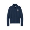 12Bagger Nike Ladies Club Fleece Sleeve Swoosh 1/2-Zip Pullover, Midnight Navy