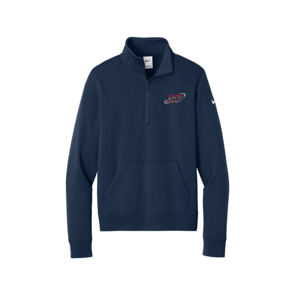 Columbia 300 Nike Ladies Club Fleece Sleeve Swoosh 1/2-Zip Pullover, Midnight Navy
