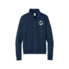 DV8 Nike Ladies Club Fleece Sleeve Swoosh 1/2-Zip Pullover, Midnight Navy