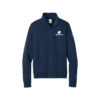 Ebonite Nike Ladies Club Fleece Sleeve Swoosh 1/2-Zip Pullover, Midnight Navy
