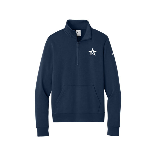 Roto Grip Nike Ladies Club Fleece Sleeve Swoosh 1/2-Zip Pullover, Midnight Navy