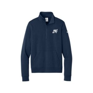 Swag Nike Ladies Club Fleece Sleeve Swoosh 1/2-Zip Pullover, Midnight Navy