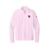 12Bagger Nike Ladies Club Fleece Sleeve Swoosh 1/2-Zip Pullover, Pink Foam