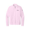 900 Global Nike Ladies Club Fleece Sleeve Swoosh 1/2-Zip Pullover, Pink Foam