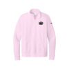 Brunswick Nike Ladies Club Fleece Sleeve Swoosh 1/2-Zip Pullover, Pink Foam