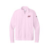 Columbia 300 Nike Ladies Club Fleece Sleeve Swoosh 1/2-Zip Pullover, Pink Foam