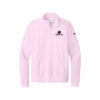 Ebonite Nike Ladies Club Fleece Sleeve Swoosh 1/2-Zip Pullover, Pink Foam