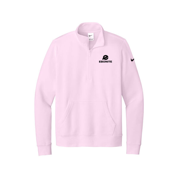 Ebonite Nike Ladies Club Fleece Sleeve Swoosh 1/2-Zip Pullover, Pink Foam