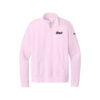 Radical Nike Ladies Club Fleece Sleeve Swoosh 1/2-Zip Pullover, Pink Foam