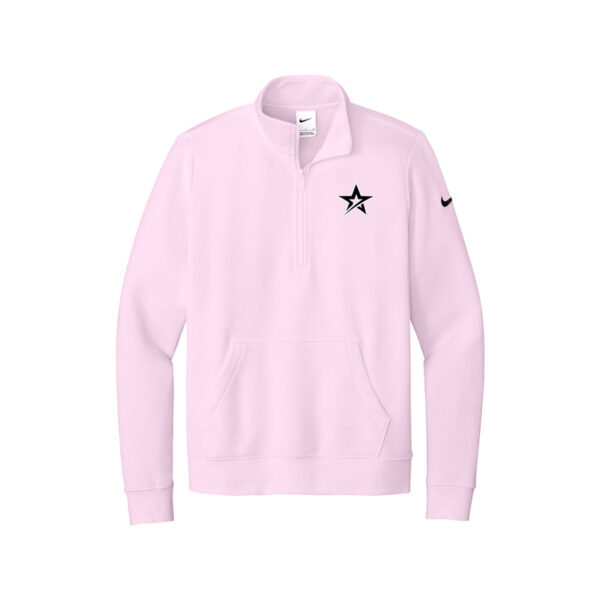 Roto Grip Nike Ladies Club Fleece Sleeve Swoosh 1/2-Zip Pullover, Pink Foam
