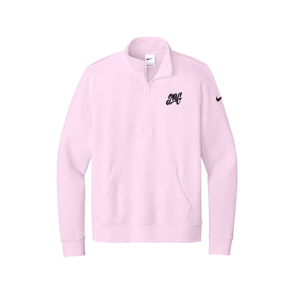Swag Nike Ladies Club Fleece Sleeve Swoosh 1/2-Zip Pullover, Pink Foam