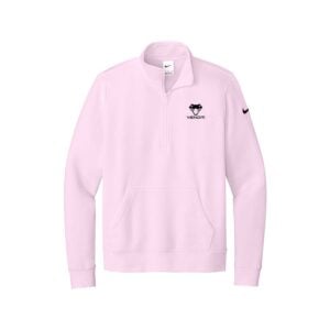 Motiv Venom Nike Ladies Club Fleece Sleeve Swoosh 1/2-Zip Pullover, Pink Foam