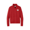 Brunswick Nike Ladies Club Fleece Sleeve Swoosh 1/2-Zip Pullover, University Red