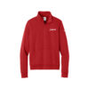 CoolWick Nike Ladies Club Fleece Sleeve Swoosh 1/2-Zip Pullover, University Red
