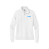 CoolWick Nike Ladies Club Fleece Sleeve Swoosh 1/2-Zip Pullover, White