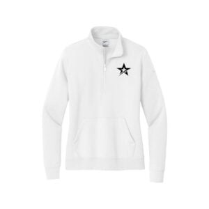 Roto Grip Nike Ladies Club Fleece Sleeve Swoosh 1/2-Zip Pullover, White