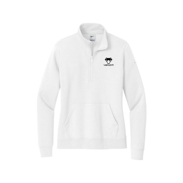 Motiv Venom Nike Ladies Club Fleece Sleeve Swoosh 1/2-Zip Pullover, White