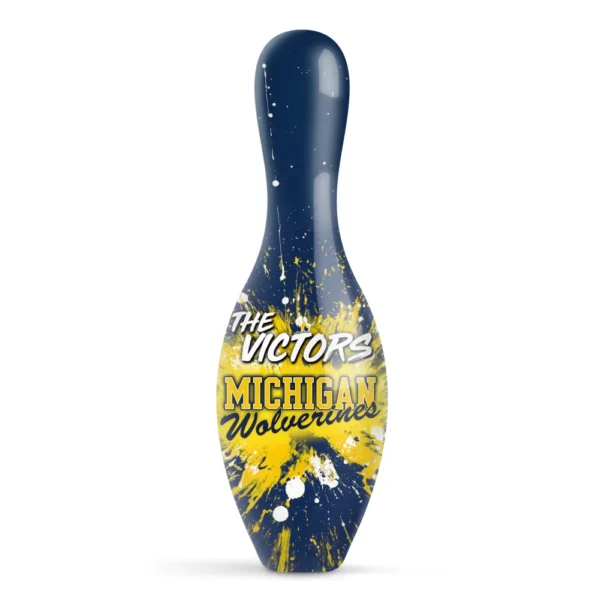 OTB NCAA michigan Paint Splash bowling pin