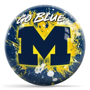 OTB NCAA michigan Paint Splash bowling ball