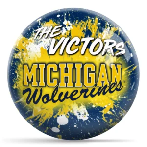 OTB NCAA michigan Paint Splash bowling ball