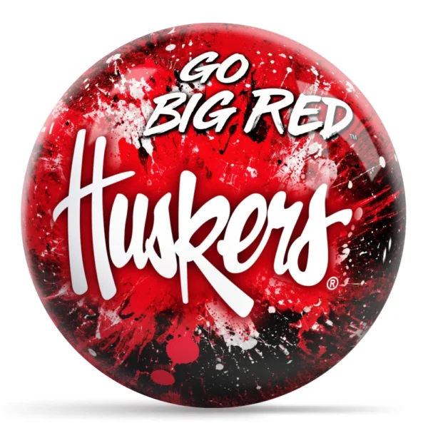 OTB NCAA nebraska Paint Splash bowling ball