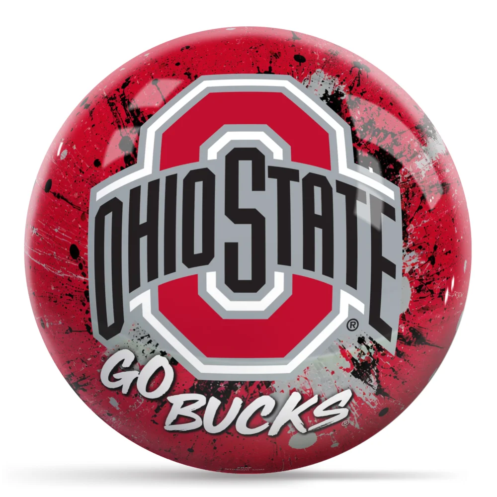 OTB NCAA ohio state Paint Splash bowling ball
