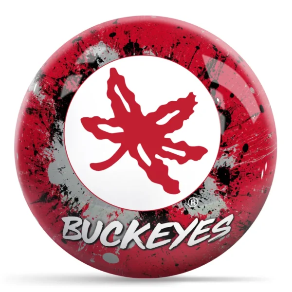OTB NCAA ohio state Paint Splash bowling ball