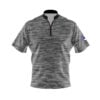 Plain Black Heather Xpress Ship Rocket Bowling Jersey