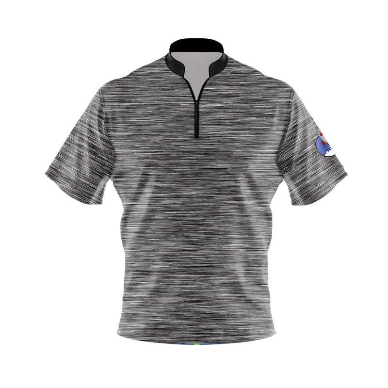 Plain Black Heather Xpress Ship Rocket Bowling Jersey